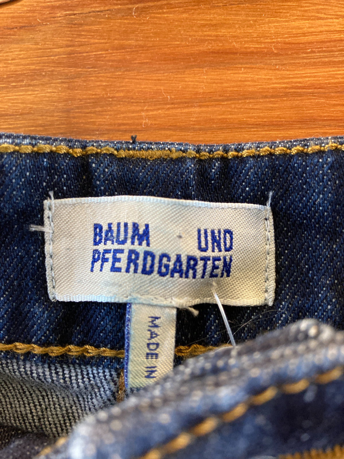 Baum Und Pferdgarten Dark Wash Rigid Denim Confection Jeans - Size 34 - 0717SM