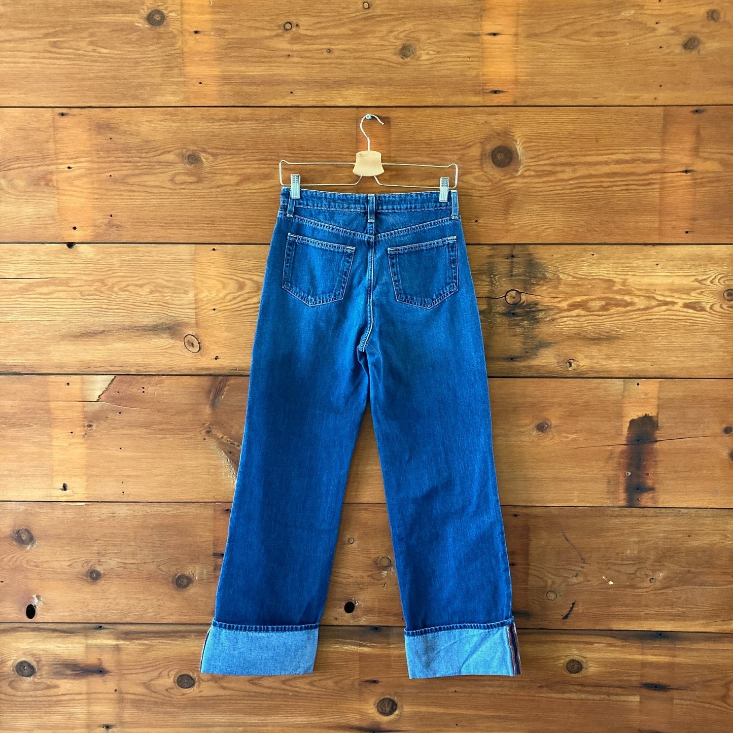L'Agence $315 Dark Wash Ultra High Rise Miley Cuffed Jeans - Size 26 - 1114LH