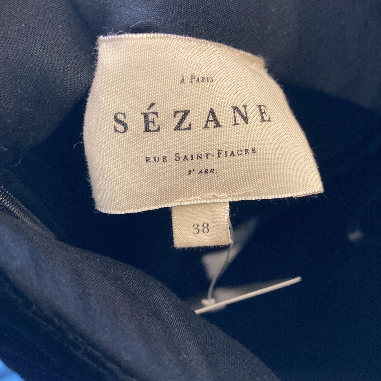 Sezane Black Velvet Shanice Wide Leg Halter Jumpsuit - Size 38 / M - 0208KS
