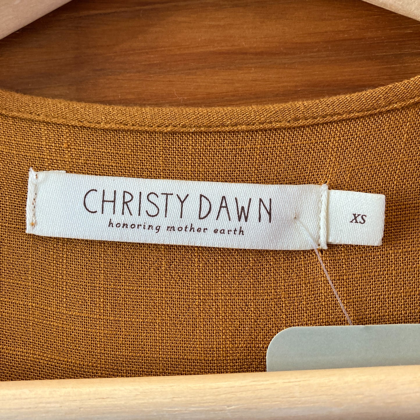 Christy Dawn Mustard Tiered Wrap Short Sleeve Augusta Dress - Size XS - 3333MC