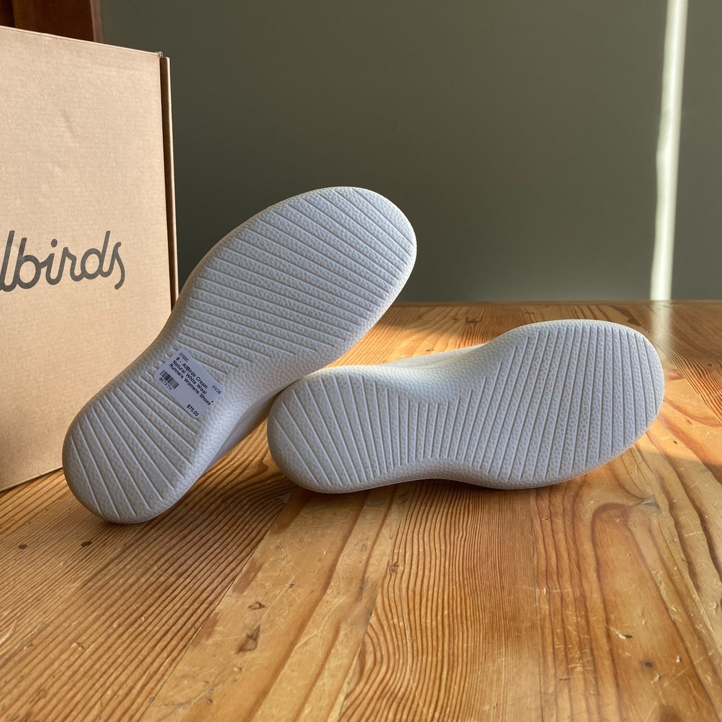 8 - AllBirds Cream Natural White Wool Runners Womens Shoes NEW w/ Box 0110IC