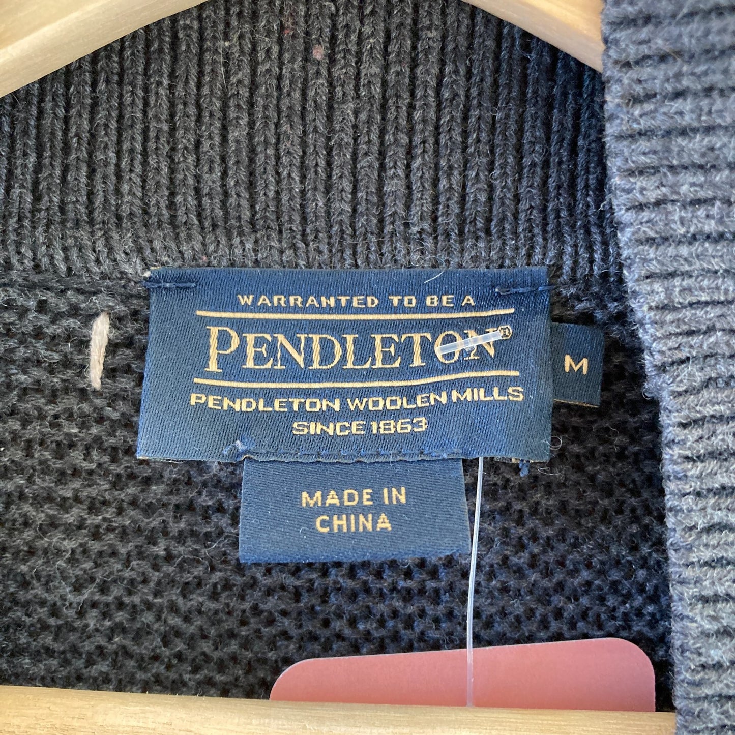 M - Pendleton Striped National Parks Wool Cotton Blend Cardigan Sweater 1001PP