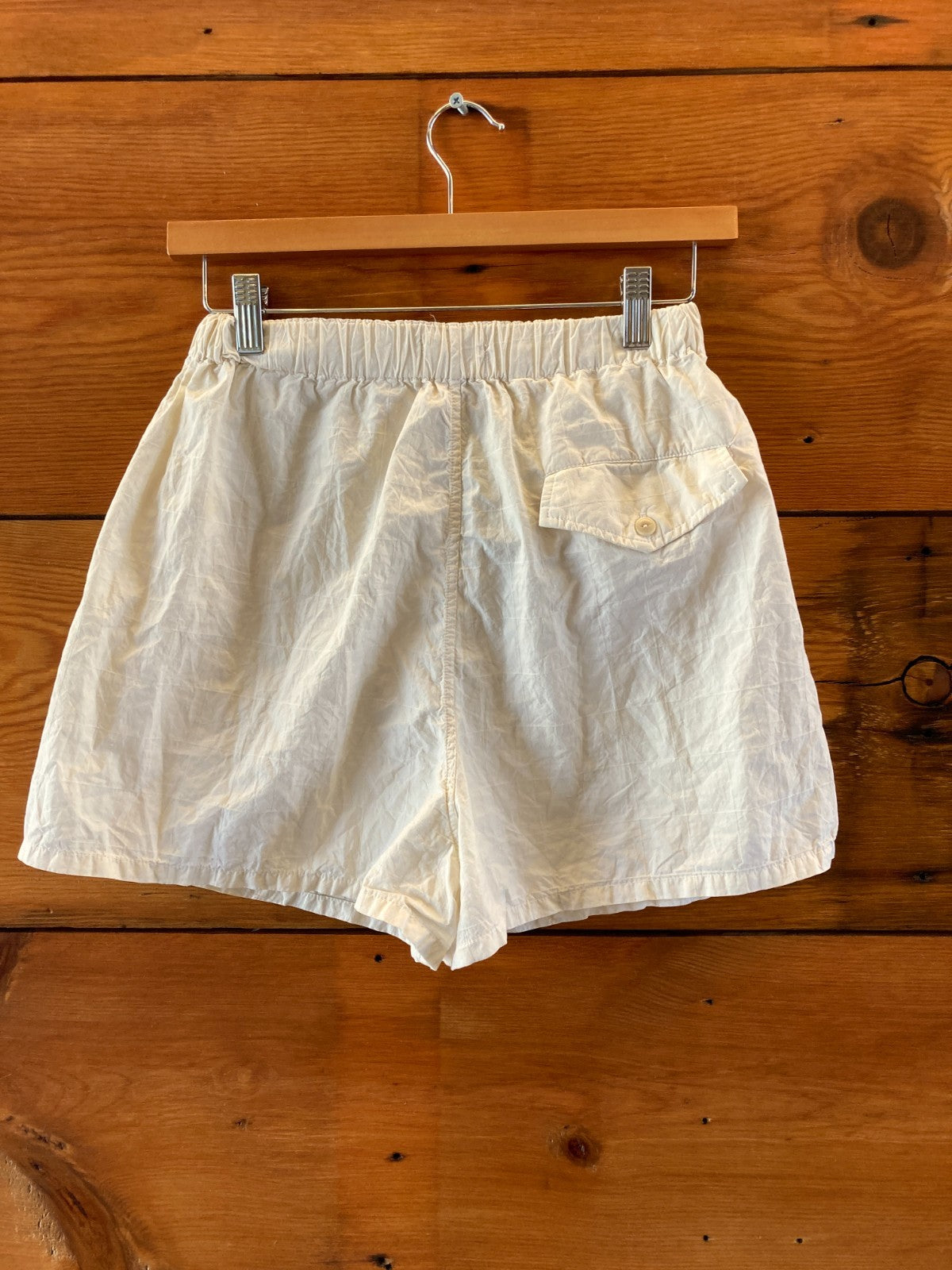 Rudy Jude White Windowpane Organic Cotton Lounge Shorts - Size XS - 0312IG