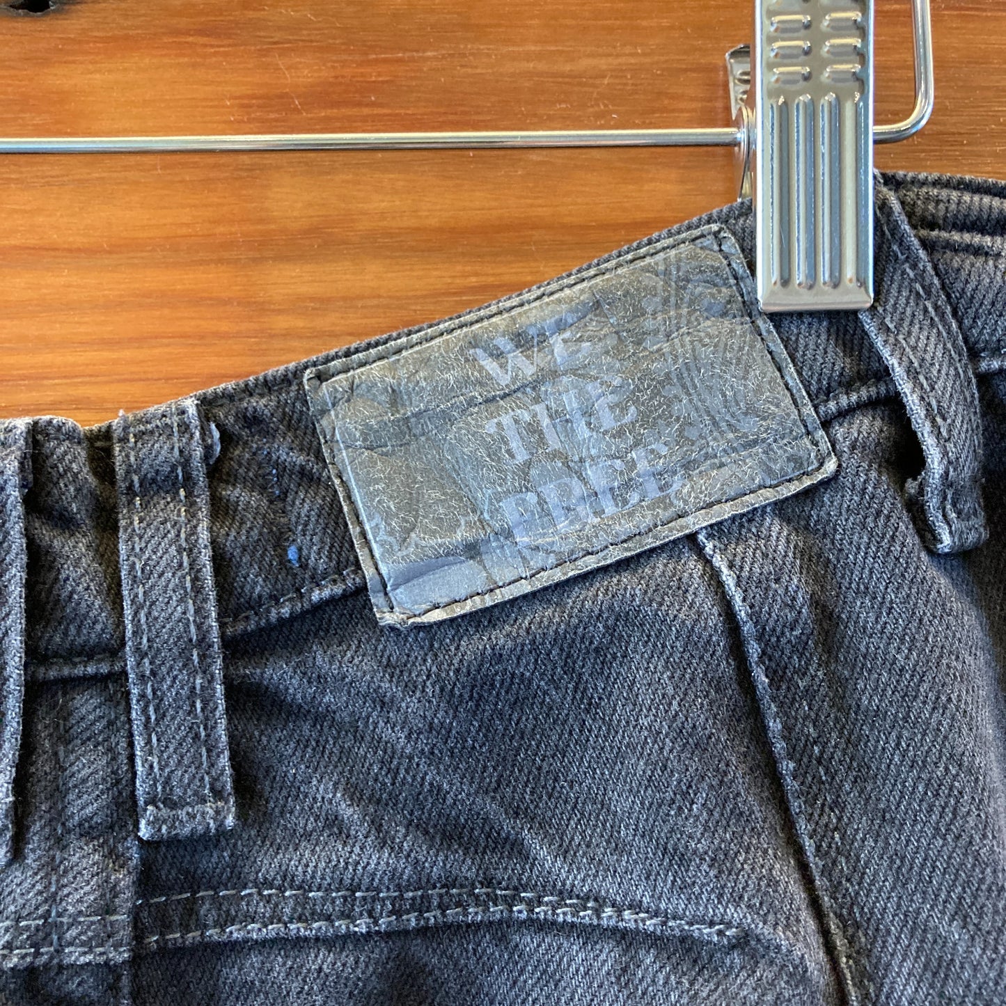 We the Free by Free People Black Wash Mid Rise Barrel Jeans - Size 25 - 1103BW