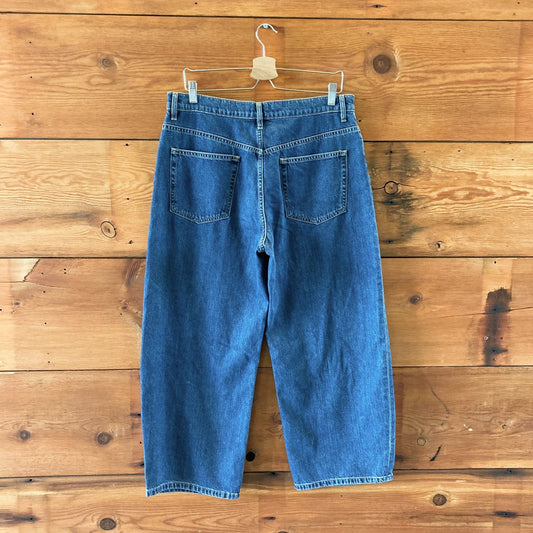 Ozma Dark Wash Relaxed Wide Leg High Rise Jeans - Size 30 - 0815CJ