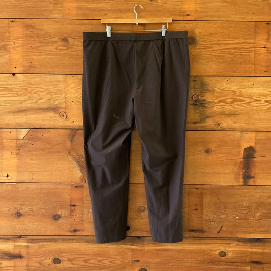 2XL - Eileen Fisher $178 Clove Brown Straight Leg Stretch Waist Pants NEW 0217RC