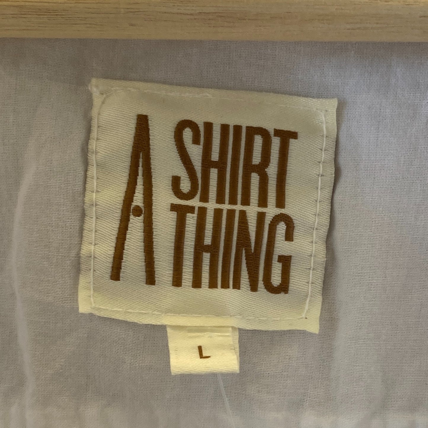A Shirt Thing White Cotton Ruffled V Neck Loose Fit Shirt Top - Size M - 4427SC