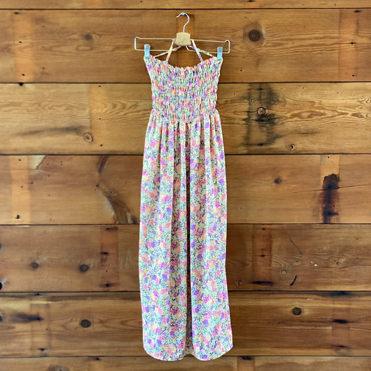 Resa PInk Purple Floral Print NEW $189 Strappy Caroline Dress - Size S - 0426CR