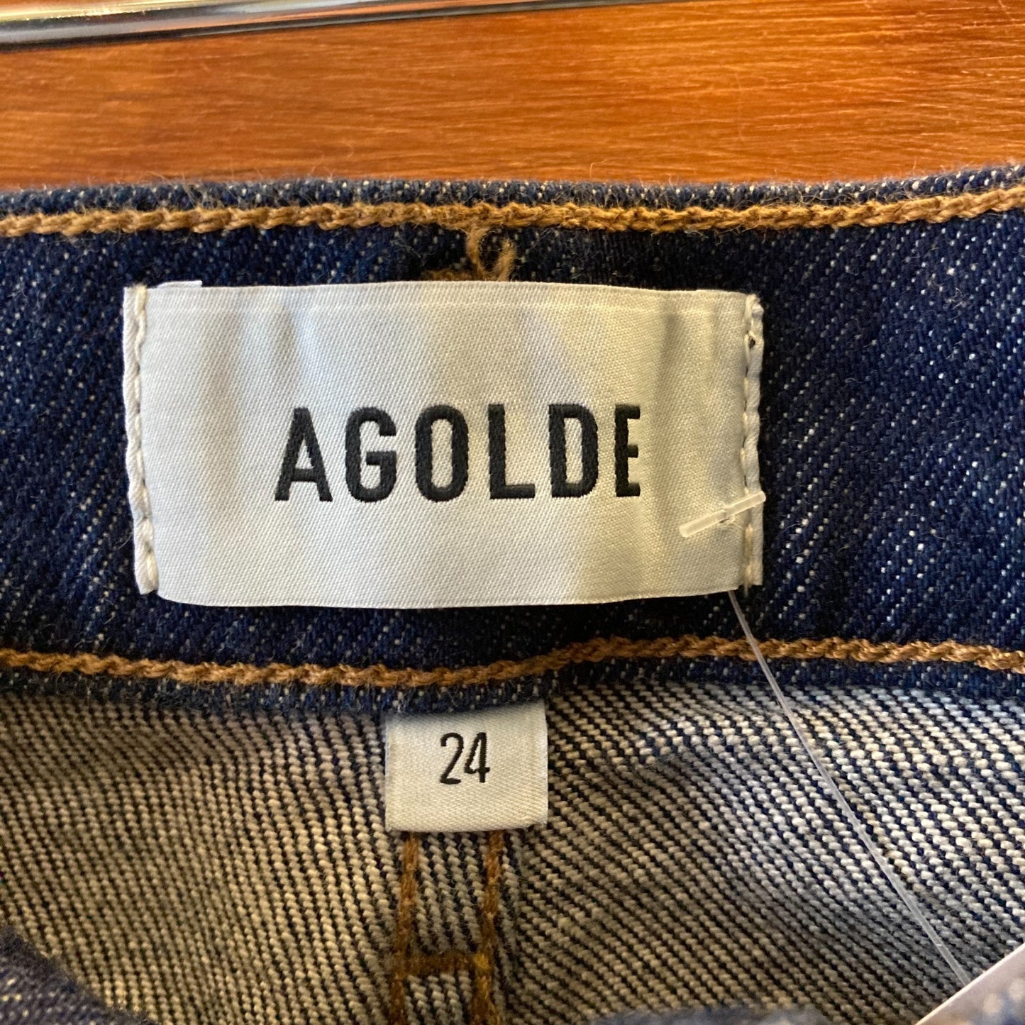 AGoldE Dark Wash 90s Crop Button Fly Womens Jeans - Size 24 - 0312IG