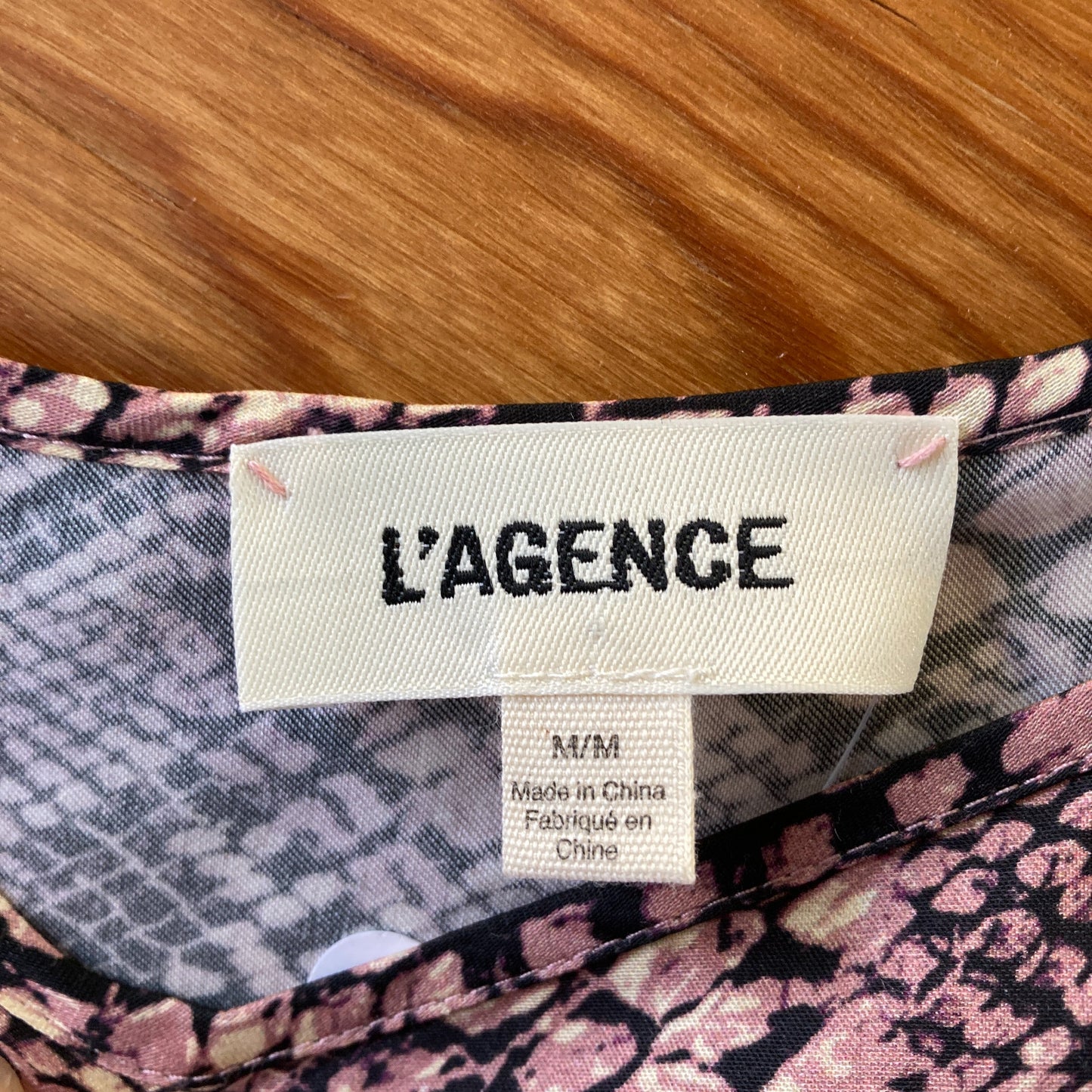 L'Agence Brown Snake Print V-Neck Cami Tank Top - Size M - 1011SC