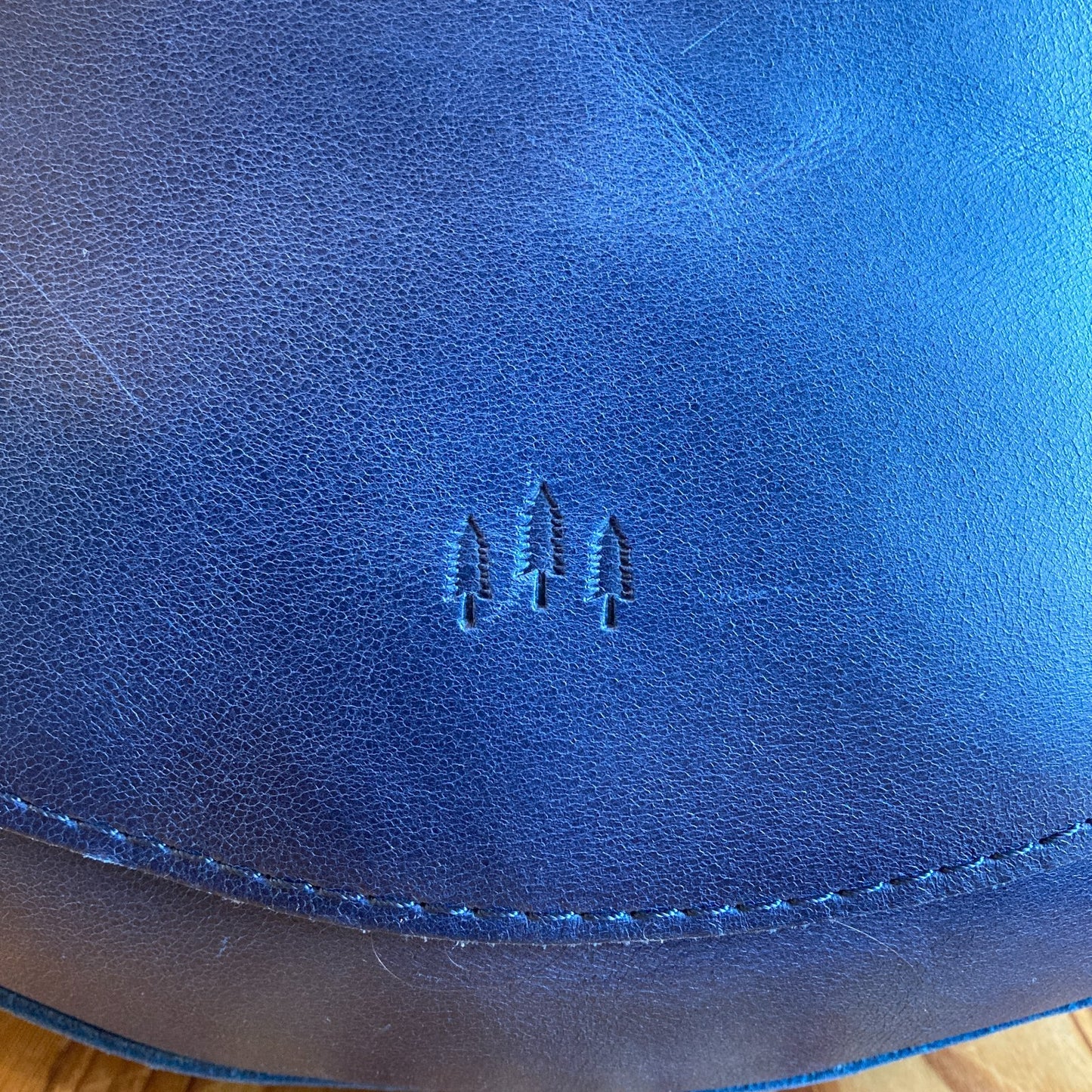 Portland Leather Co Dark Blue Half Circle Long Strap Shoulder Bag Purse 0206MH