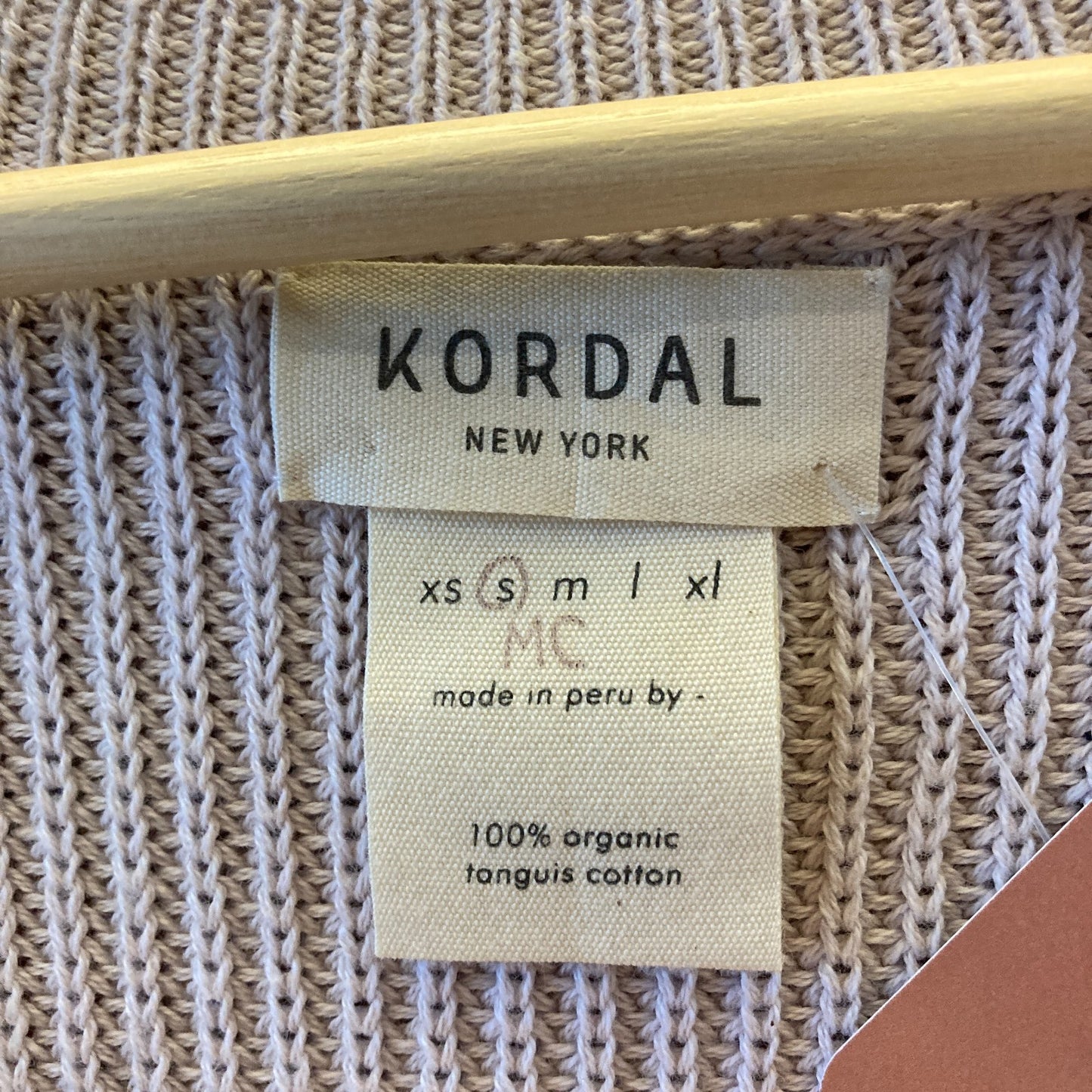 S - Kordal Studio Pale Lavender Organic Cotton Button Up Cardigan Sweater 1217MA