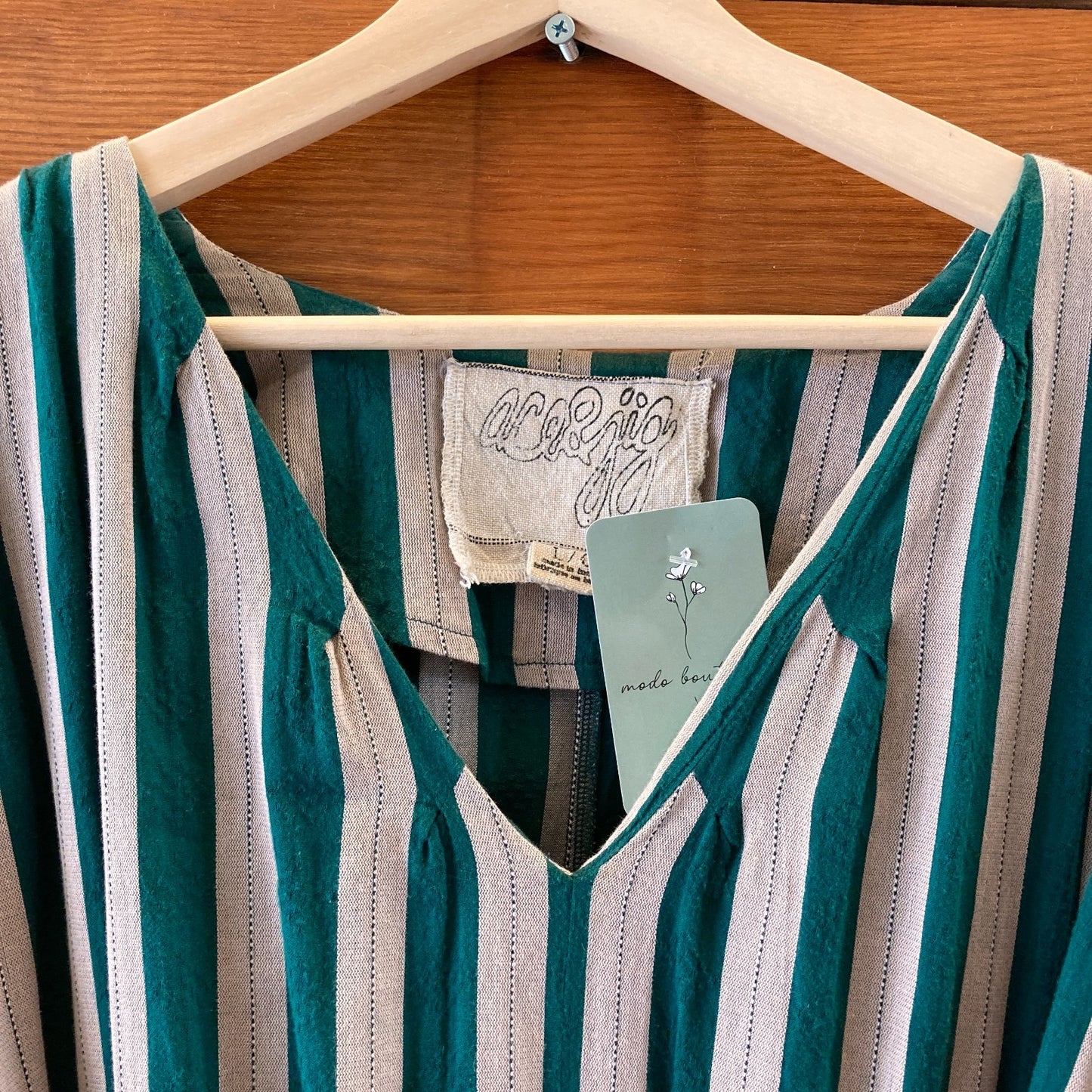 Ace & Jig $395 Martinique Striped Fete Short Sleeve Maxi Dress - Size L - 1020HB