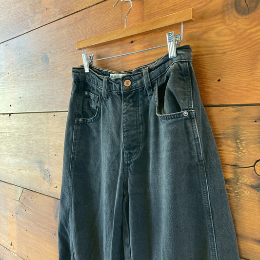 We the Free by Free People Black Wash Mid Rise Barrel Jeans - Size 25 - 1103BW