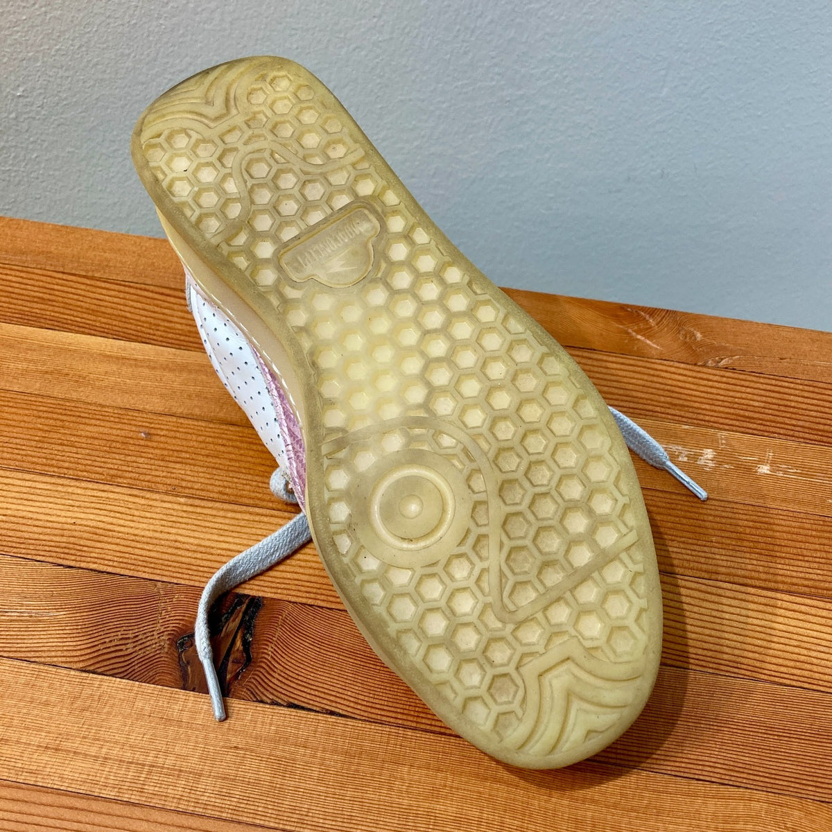 Moa Concept White & Pink Perforated Club Sneakers Shoes - Size 38 / 8 - 0521AB