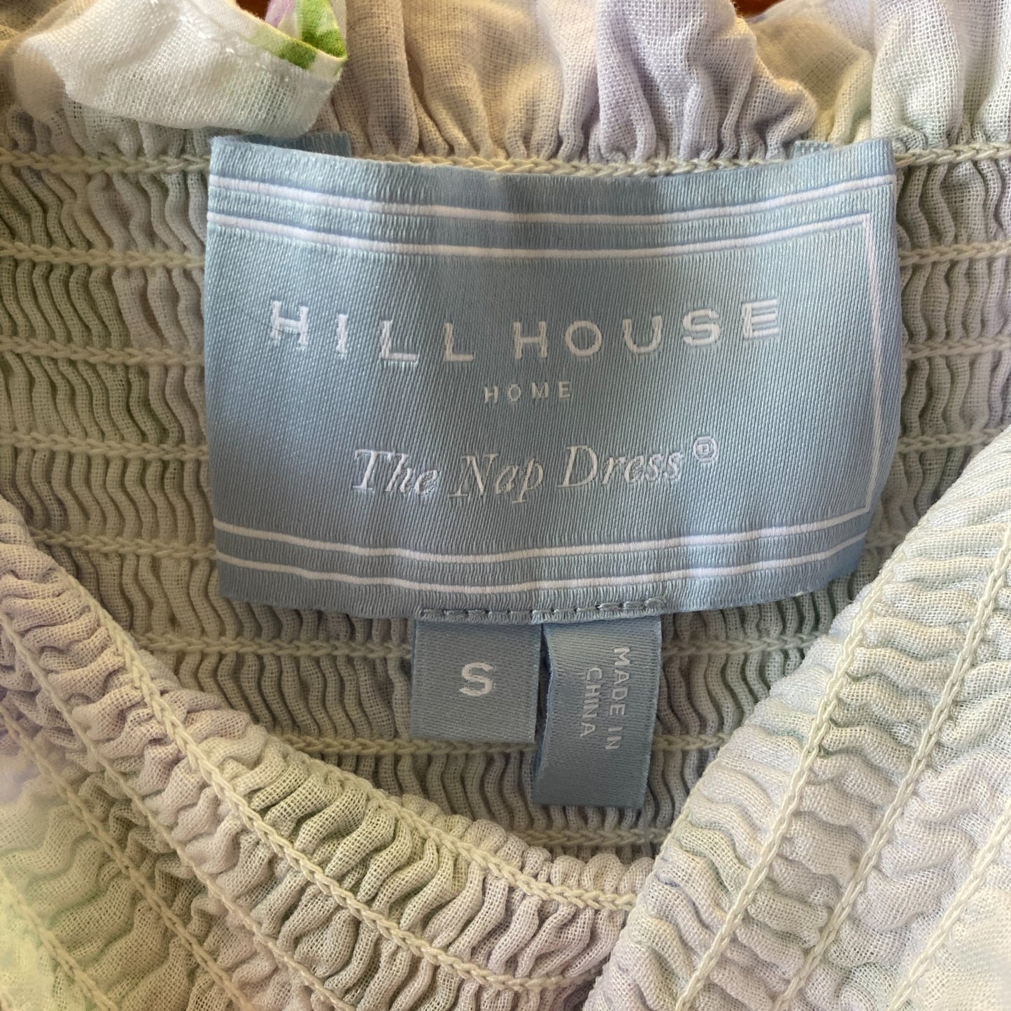 S - Hill House Blue Hydrangea Print Sleeveless Elizabeth Nap Mini Dress 0707AC