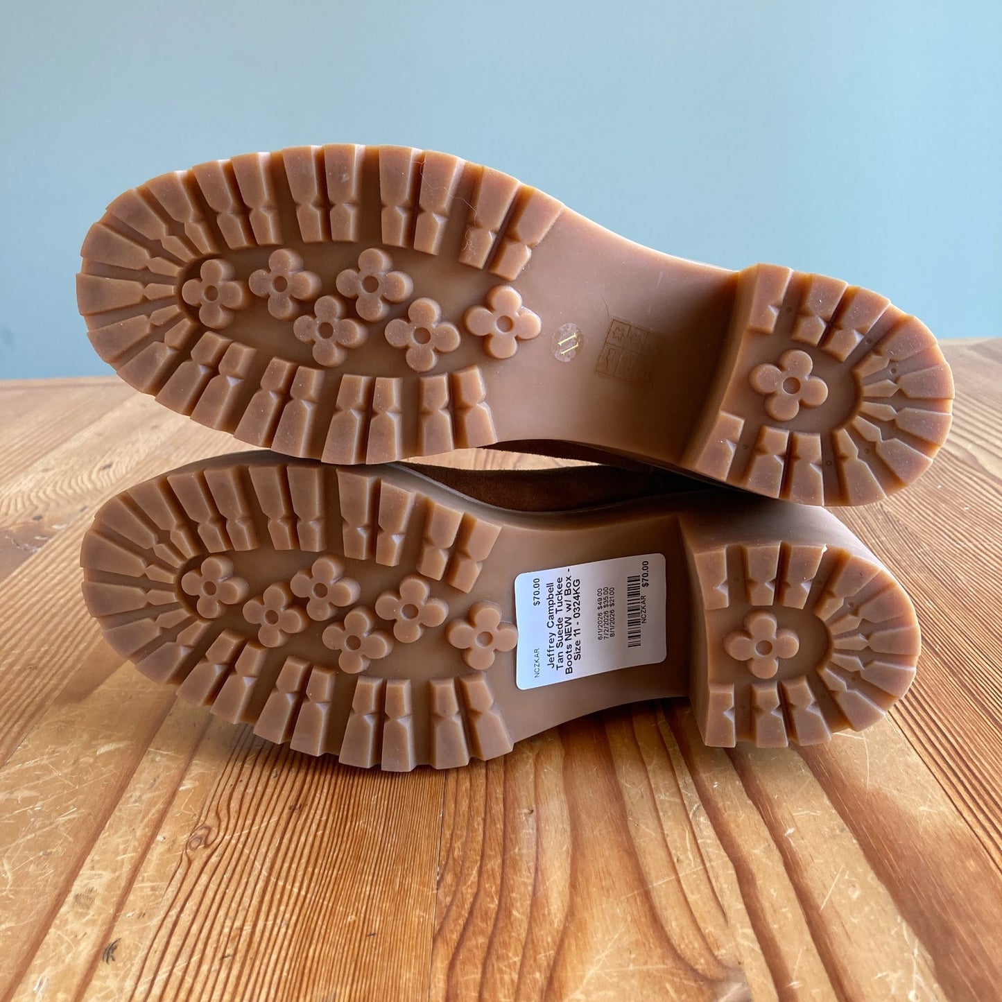Jeffrey Campbell Tan Suede Tuckee Boots NEW w/ Box - Size 11 - 0324KG