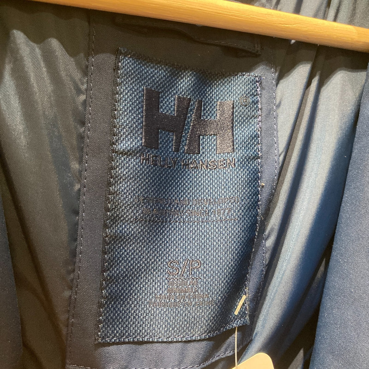 Helly Hansen Dark Blue Hooded Double Breasted Trench Rain Coat - Size S - 1125KG