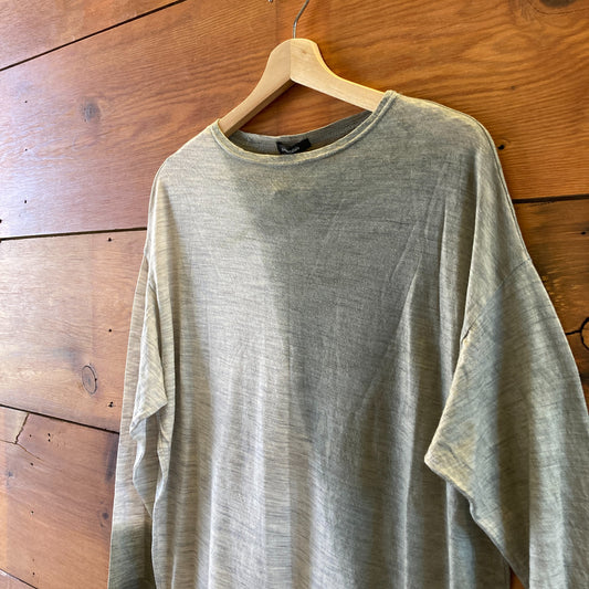 Pas de Calais Heather Gray Lightweight Wool Sweater - Size 36 / M - 1107KK