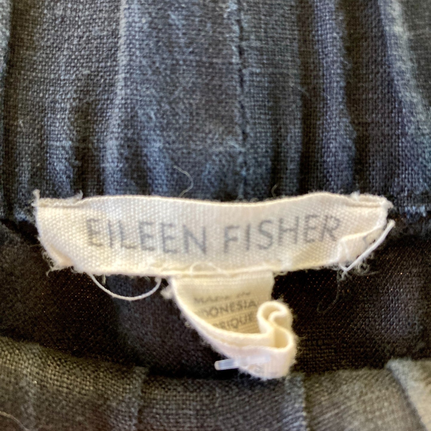 Eileen Fisher Black Organic Linen Pull-On Elastic Waist Pants - Size S - 0929LL