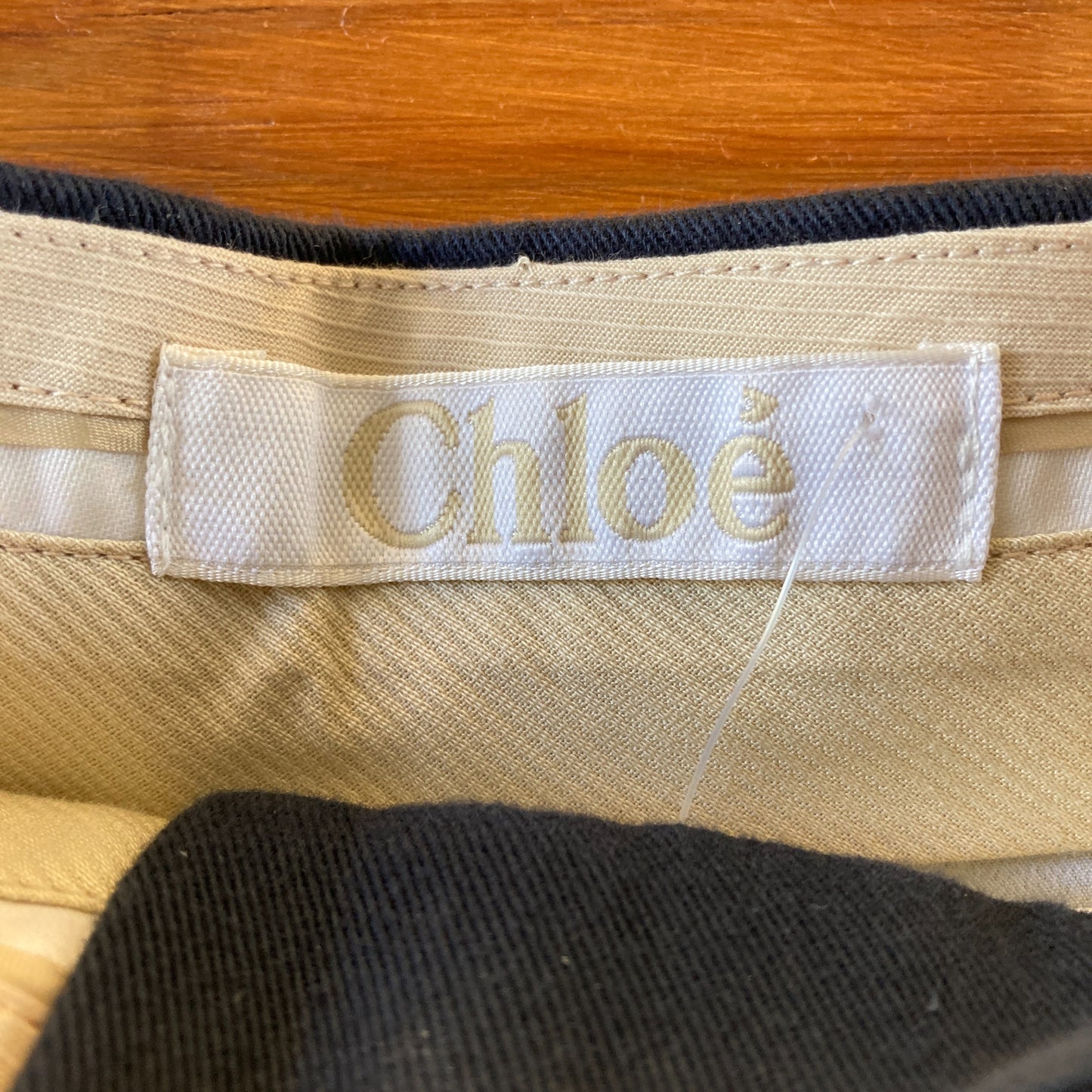 Chloe White Navy Embroidered Silk Blend Trouser Pants - Size 38 / M - 1203TR