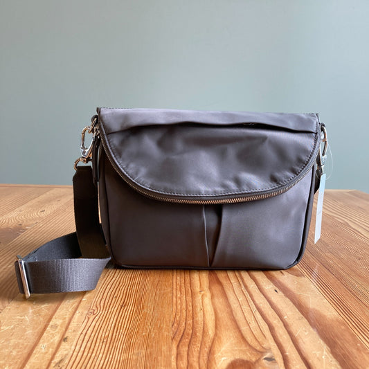 Quince Olive Green Revive Nylon Foldover Crossbody Bag Purse 0410MK