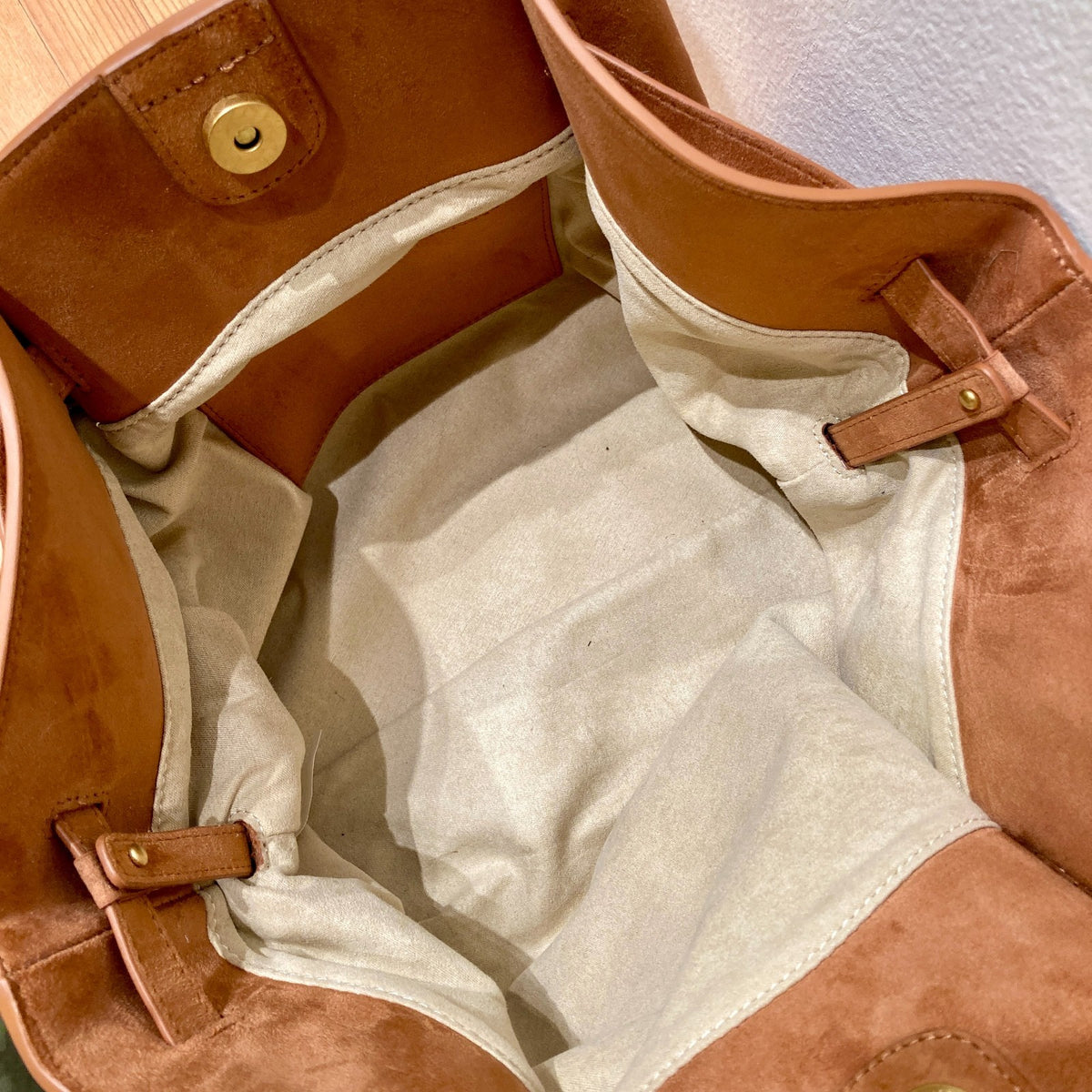 JW Pei $139 Brown Hana Faux Suede Vegan Leather Medium Purse - 0428KS