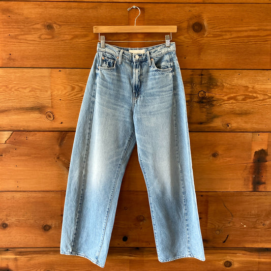 Mother Light Wash Denim Half Pipe Flood Material Girl Jeans - Size 25 - 1103ES