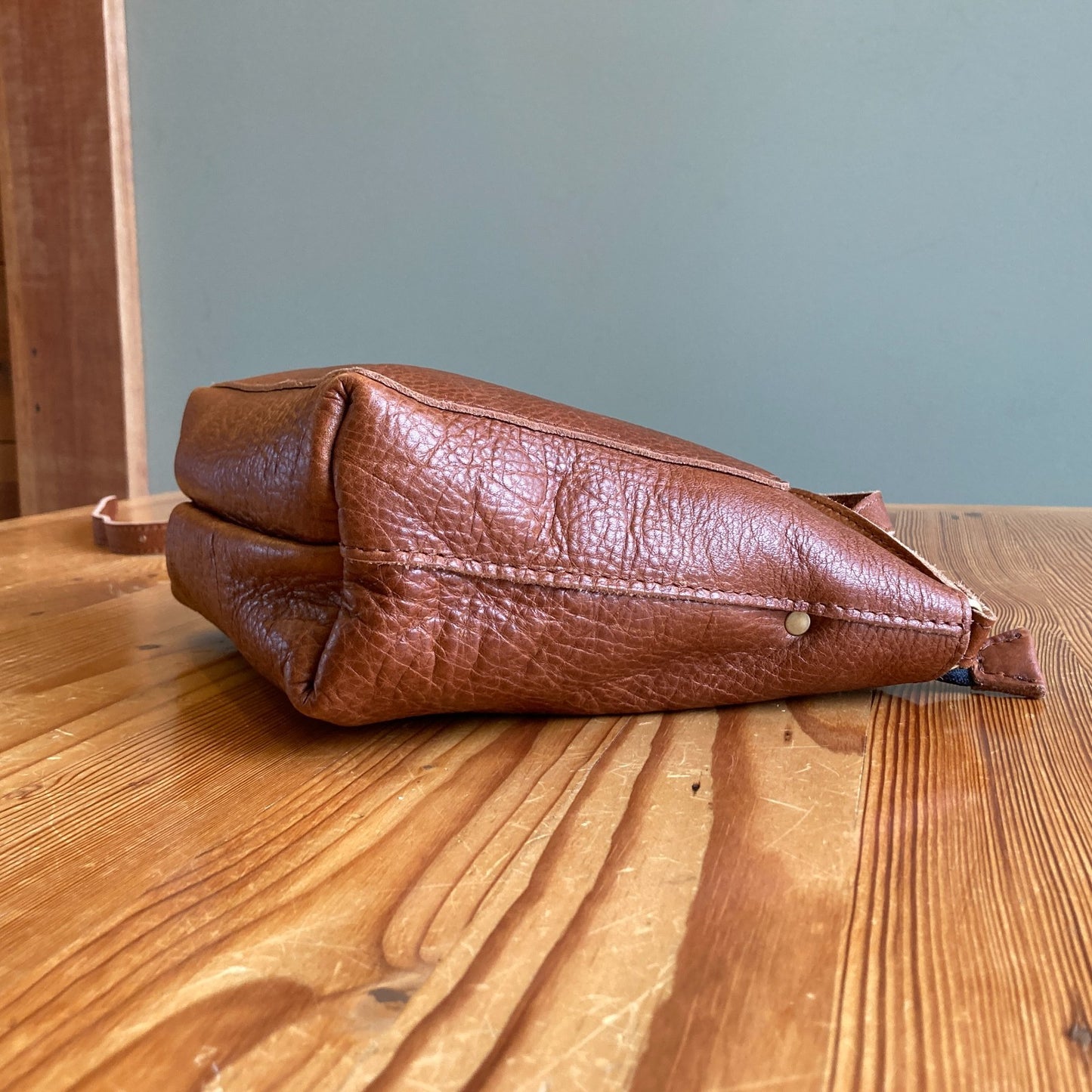 Portland Leather Goods Brown Mini Crossbody Top Handle Tote Bag 0104KR