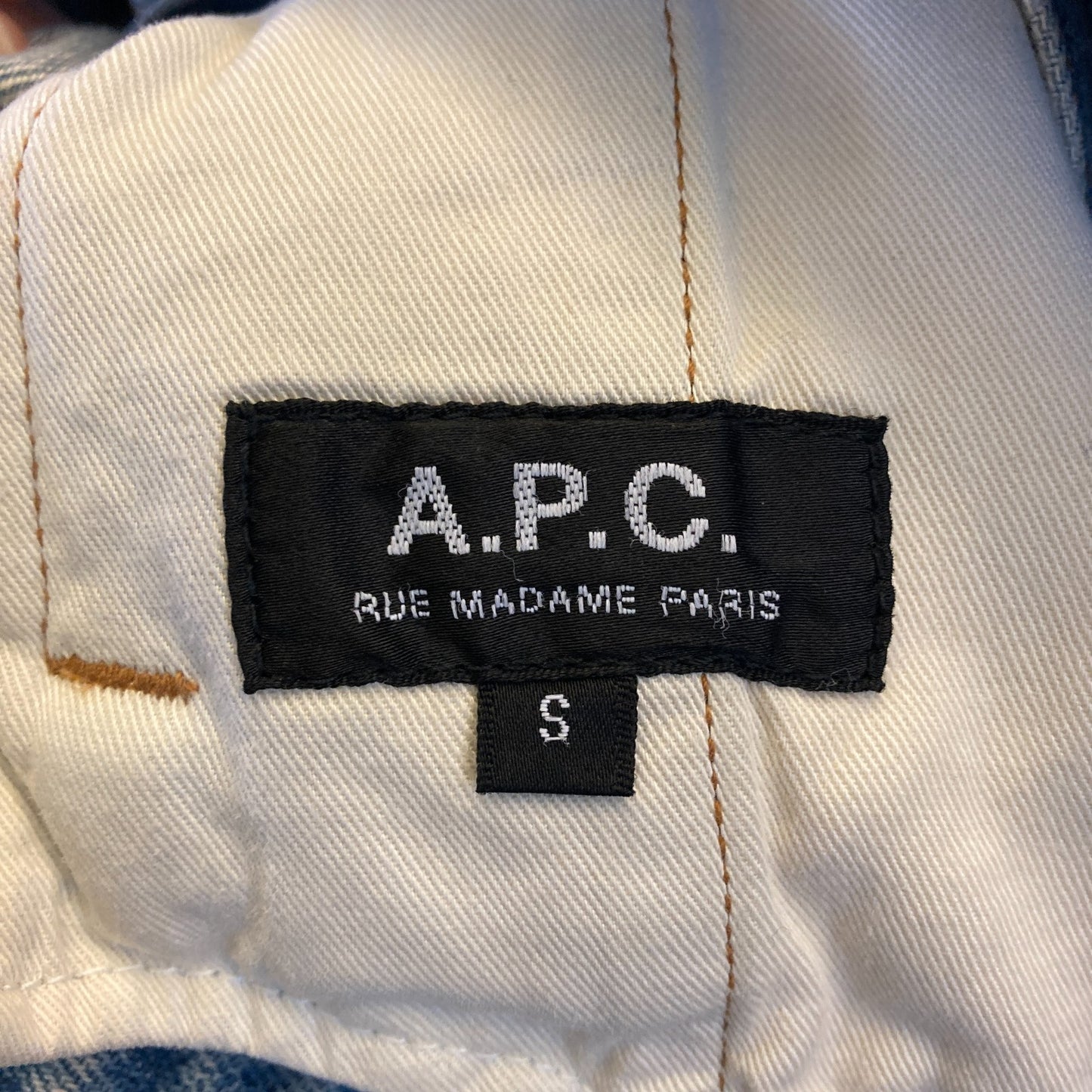 S - A.P.C Medium Wash Denim Womens Classic Jean Trucker Jacket 0619BL