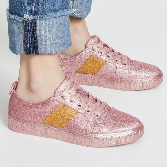 Opening Ceremony Pink Glitter La Cienga Sneakers Shoes - Size 38 / 7.5 - 1203TR