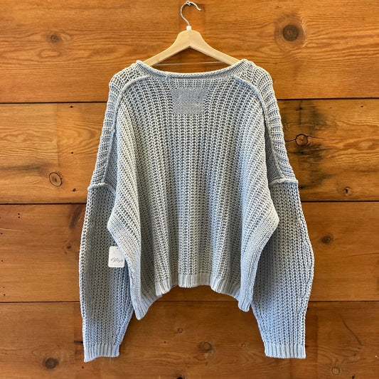We the Free People $148 Gray Knit Pullover Sweater - Size XL - NEW - 1122CT