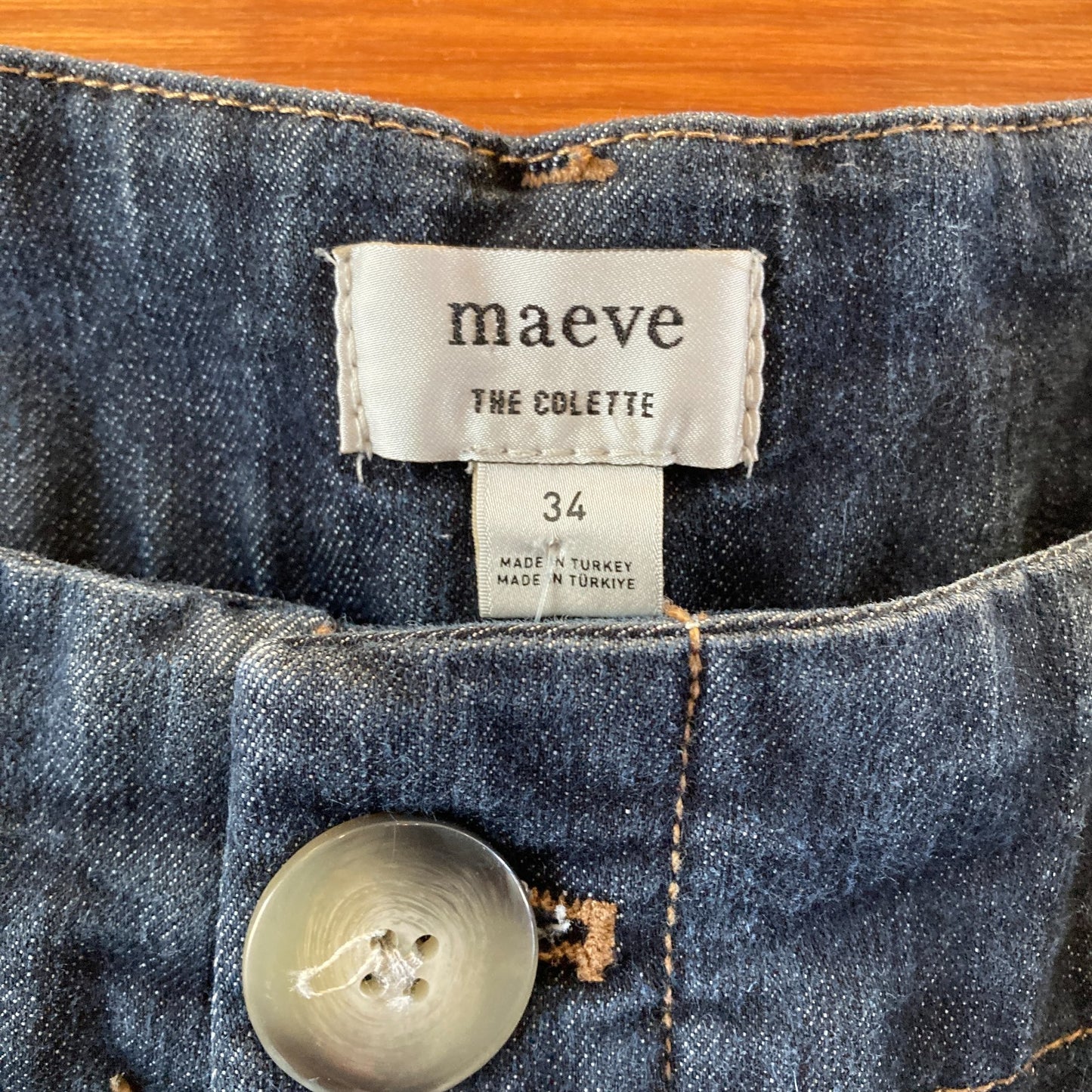 Maeve Dark Wash High Rise Wide Leg Colette Jeans - Size 16 Petite - 0419JP