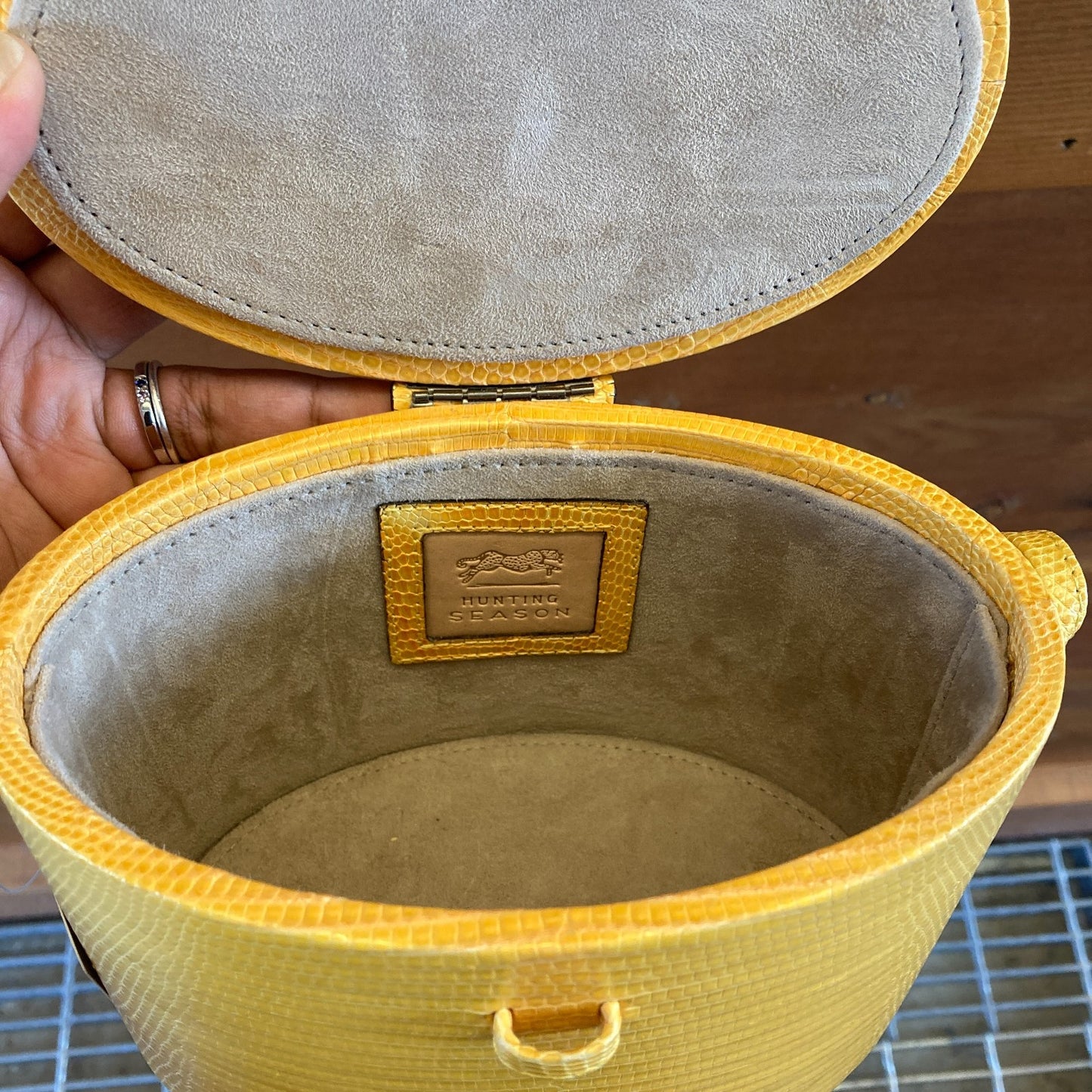 Hunting Season Bright Yellow Trunk Crossbody Bag Purse - 0426CR