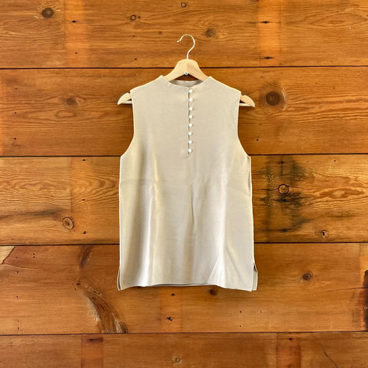 L - M.M. Lafleur Latte NEW Jarigan Knit Malki 1.0 Sleeveless Top 0416JW