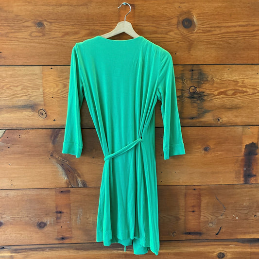 8 - Diane von Furstenberg Green Julian Two Mini DVF Jersey Wrap Dress 1106KL