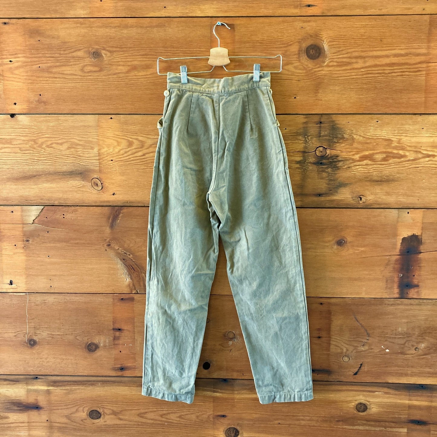 Ilana Kohn Brown High Pinch Waist Cotton Canvas Pants - Size 00 / XS - 0312IG