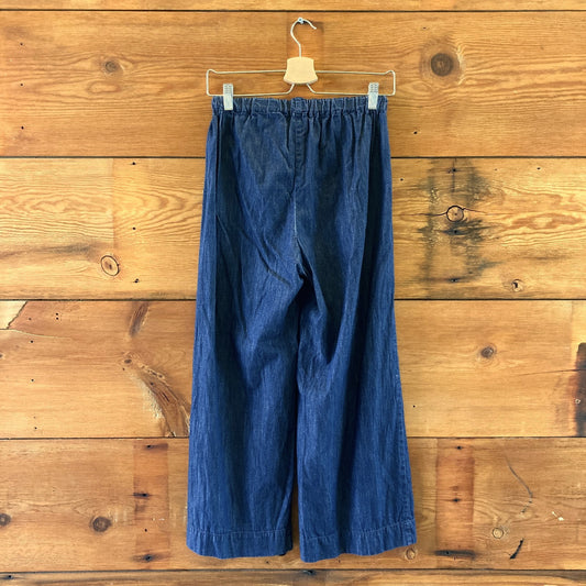 Jarbo Wide Leg Denim Elastic Waist Pull On Pants - Size 34 / US 4 - 0425KN