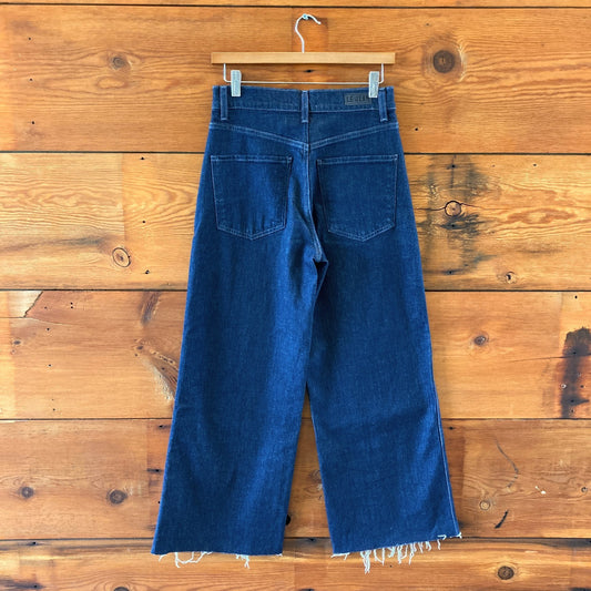 Le Jean Dark Wash Wide Leg Womens Jeans - Size 26 - 1129SL