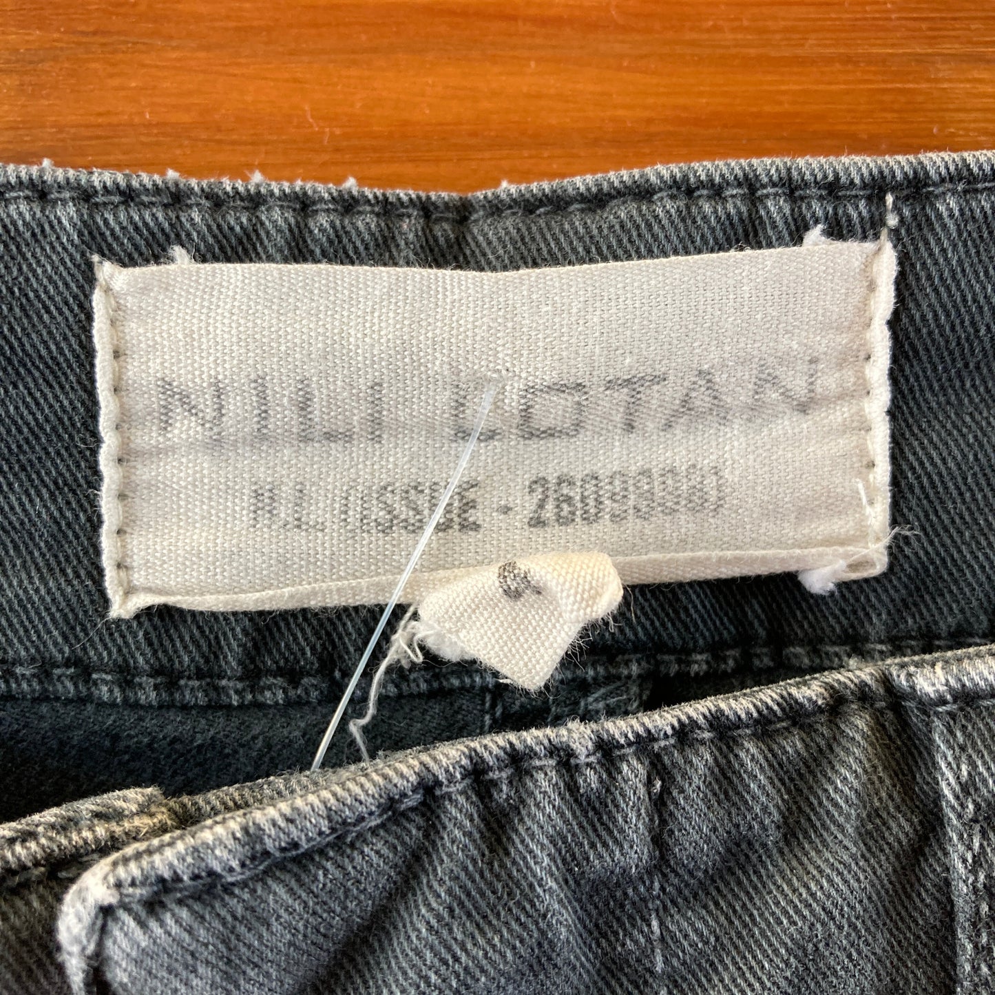 Nili Lotan Dark Gray Slim Leg Ruched Knee Military Pants - Size 4 - 0527LW
