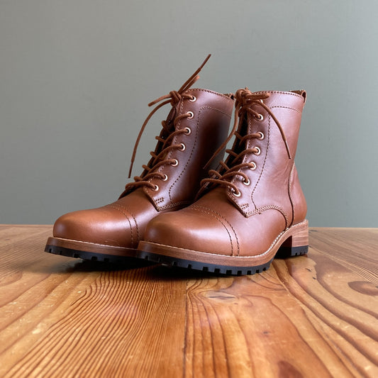 6 - Patina Portland Leather Classic Lace Up Womens Boots 0104KR