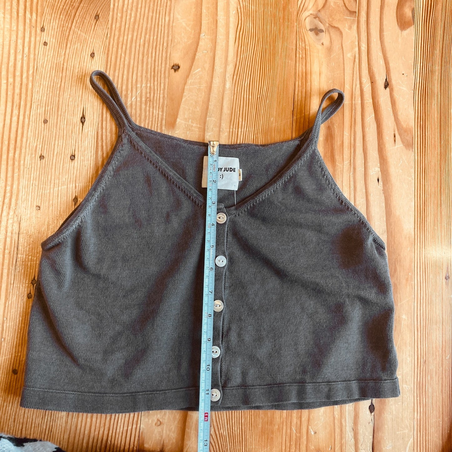 S - Rudy Jude Gray Button Front Adult Womens Tank Top 0312IG