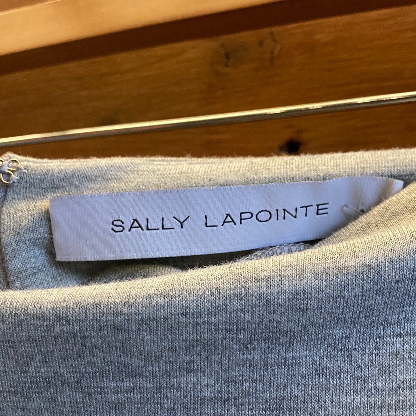 S - Sally LaPointe Heathered Gray Knit Wrap Tie Waist Pencil Skirt 1211ES