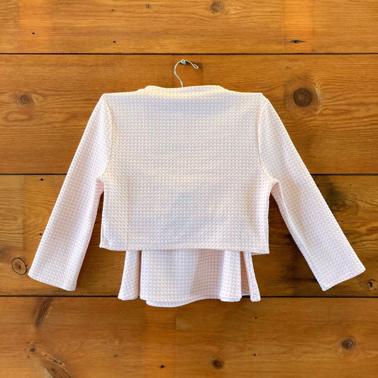 Reformation Pink White Elosia 3 Piece Skirt Top Jacket Set - Size XS - 0206SB