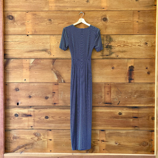 Favorite Daughter Black & White Striped Knit Maxi Dress - Size XS - 0416LB