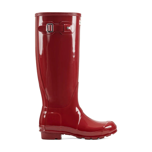 Hunter $190 Military Red Original Gloss Tall Rainboots Boots - Size 8 - 0306CH