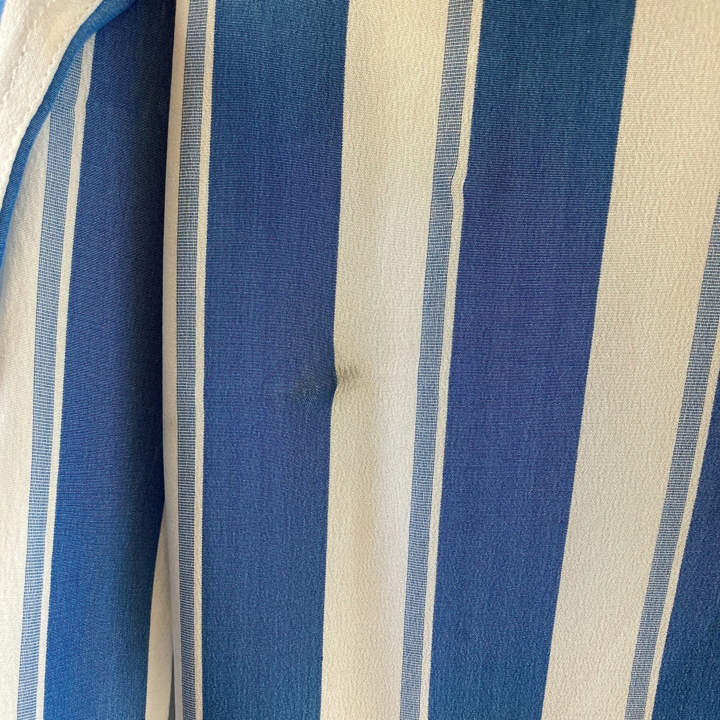 Equipment Blue & White Stripe Button Up Silk Tunic Shirt Dress - Size S - 0920LC