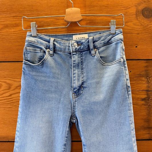 Frame Light High Rise Boots Cut The Reboot Crop Jeans - Size 25 - NEW - 0801EO