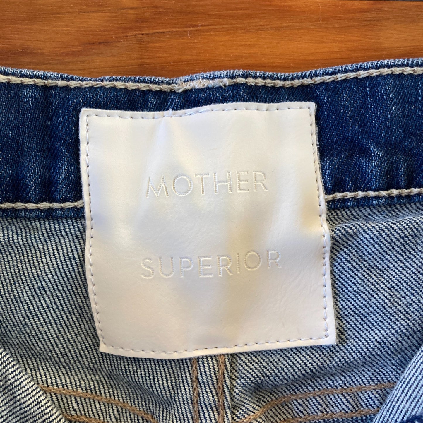 33 - Mother Superior Ditcher Roller Sneak Cannonball Wash Wide Leg Jeans 0129CB