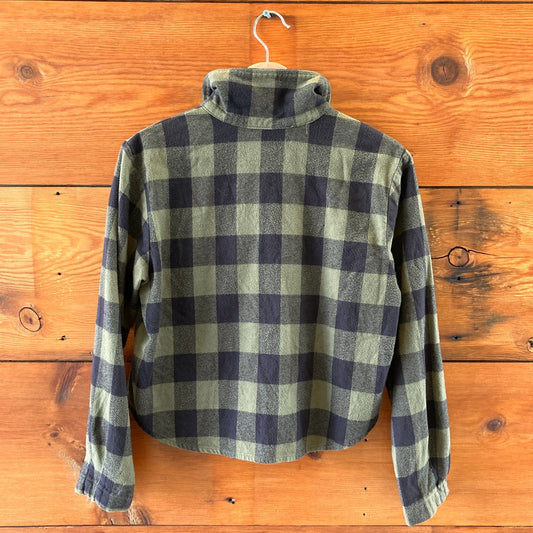 Lykke Wullf Green Black Plaid Zip Marigold Jacket - Size XS / S - 0312IG